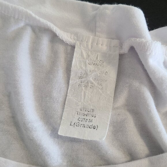 Vintage Made in USA Graphic T-shirt Wings Roses Cross Goth Streetwear Sequined L - Picture 5 of 8